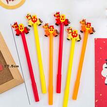 2026 Year Of The Horse New Red Neutral Pen, Cute Mini Horse Ballpoint Pen, Ins Style Multi-Color Stationery Suitable For Office, Party, New Year Gift, 4 Colors - Multicolor - View 6