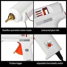 Fdit - Hot Melt Pistola de pegamento resistente ajustable temperatura de fusión pistola de pegamento 110 W tamaño completo Flexible disparador para Manualidades - / - Ver 4