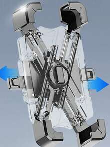 Adjustable Shockproof Electric Vehicle Phone Holder Takeout Car Shockproof Navigation Rack Electric Bike Bicycle Motorcycle Phone Holder Valentine's Day Gift - Grey - View 2