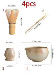 1pc/5pcs Japanese Matcha Bowl, Matcha Whisk Set, Includes Whisk, Tea Scoop, Tea Strainer, Tea Cloth, Traditional Tea Ceremony Tools, Holiday Gift - Multicolor - View 4