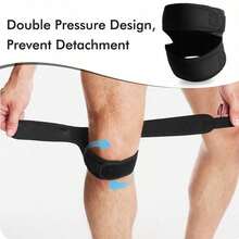 1pc Compression Elastic Patella Knee Brace, Suitable For Running, Cycling, Fitness, Provides Knee Joint Protection - Black - View 6