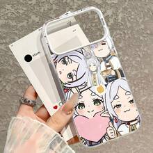 Bonita funda para teléfono con personaje de anime compatible con Samsung  17,  16 Pro Max,  15 Pro Max,  13 y  12. Diseño plateado premium hecho de material de TPU que brinda protección contra golpes y caídas. Un regalo perfecto para familiares, amigos, seres queridos, novios, novias y aniversarios. - Plateado - Ver 4