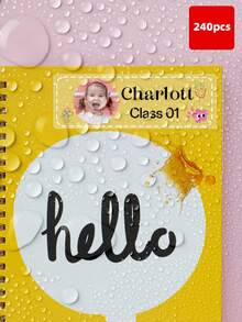 1/30/60/180/240pcs Personalized Photo & Name Stickers, Back To School Labels With Photo And Text, Transparent Waterproof PVC Self-Adhesive Labels, Suitable For Backpacks, Water Bottles, Lunch Boxes, Notebooks, Pencils, Personalized Gifts, Daycare - Multicolor - View 39