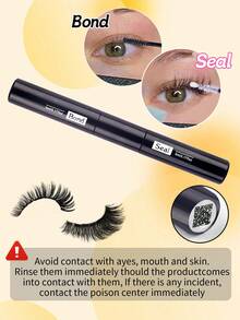 384/448 D型卷翘睫毛嫁接DIY套装，混合睫毛套装，10-18毫米簇状D型卷翘单根睫毛，柔软蓬松，迷你旅行装浓密睫毛套装，含胶水、封口剂和镊子，适合居家使用 - 彩色 - 查看 4