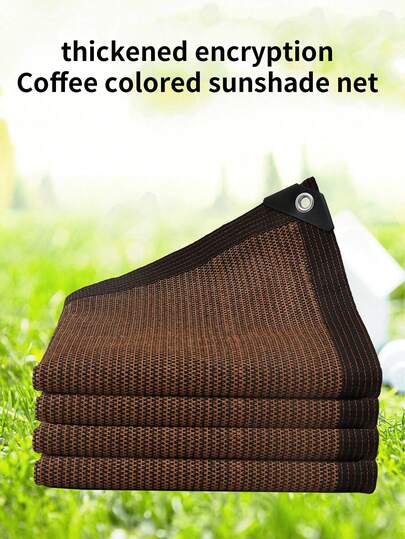 1 pieza Tela parasol resistente a los rayos UV de color marrón, red de sombra duradera, adecuada para jardín, patio, cenador, disponible en varios tamaños