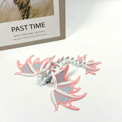 تمثال تنين إمبراطوري ثلاثي الأبعاد طباعة ثلاثية الأبعاد، بائع ساخن عبر الحدود - ديكور ملون عالي الجودة للمكتب، تمثال متحرك فاخر، هدية مثالية لعيد ميلاد/عطلة محبي التنانين