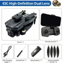 Drone C18S, Evitación inteligente de obstáculos, Motor sin escobillas, Fotografía aérea HD, Quadcopter, Plegable, Aeronave de control remoto, Color de accesorio aleatorio - Multicolor - Ver 12