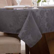 Toalha de Mesa Jacquard 4 Lugares 6 Lugares 8 Lugares - Chumbo - Visão 4