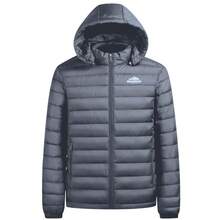 Men's Winter Windproof Warm Jacket Hooded And Detachable Casual Jacket, Men's Fashionable Quilted, Machine Washable - Heavy-Duty Cold Weather Coat, Men's Winter Outdoor Activities Slightly High Quality Jacket High Quality Business Black Jacket. - 藍色 - 查看 3