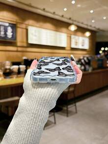 蝴蝶图案彩绘编织波浪边极简高端TPU彩绘防摔手机壳，兼容 17 Pro/17 Air/17/17 Pro Max、16/11/16 Pro/16 Plus/16 Pro Max/16 e/15 Pro Max/13/14/12/XS/XR/7G/8 Plus/XR/7/8；彩绘TPU防摔软壳，兼容 15 Pro Max、13、14、12、X、14；波浪边彩绘TPU防摔软壳 - 彩色 - 查看 6