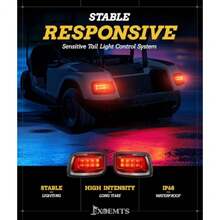 EZGO TXT LED Headlight and Tail Light Kit for 1996-2013 Gas and Electric Golf Carts 12V Street Legal LED Light Kit for EZGO TXT Golf Cart High Brightness Headlight Taillight Combo Black - Negro - Ver 7