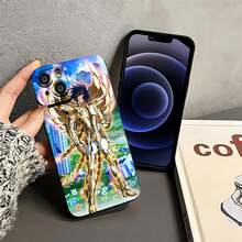 Estuche para teléfono con diseño de héroe de armadura dorada Compatible con estuches para teléfonos   17  16 Pro Max  15 Pro Max  13 y  12 Hecho de material de TPU con protección mejorada para lentes y un diseño de pupila, protección total contra caídas, elegante y de alta gama Un regalo perfecto para familiares, amigos, seres queridos, novios/novias y para días festivos y aniversarios - Negro - Ver 4
