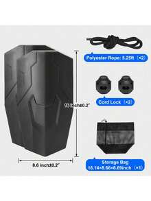 Boat Fenders, 8.6" X 16" Boat Bumpers For Docking, Marine EVA Boat Dock  Bumper With Ropes, Cord Locks And Storage Bag, No Inflation Required, For Class A/Class 1/Part Class 2, Black - Black - View 7