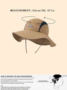 1pc Kids Large Brim Sun Protection Fishing Hat, Summer Boys Girls Outdoor Sports Casual Beach Hat, UV Protection Wide Brim Sun Hat - 1PC - View 4