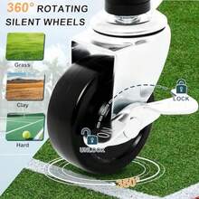 Extra Large Tennis Ball Hopper Holds 200 Balls Foldable Tennis Ball Basket with Wheels and Removable Bag Lightweight Pickleball Caddy Cart for Baseball/Softball for Training/Teaching - como en la foto - Ver 5