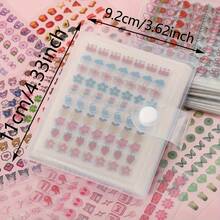 2400pcs Mini Sticker Set With Storage Album | Portable Transparent Plastic Material, Variety Of Exquisite Patterns, Suitable For DIY Planner And Scrapbooking - Perfect Accessory For Notebooks, Photo Albums, Sticker Books, Diaries - A - View 6