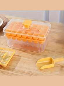 1pc Summer Ice Maker Set, 34/68 Capacity One-Touch Release With Scoop Storage Box, Suitable For Kitchen, Home, Catering, Camping, Picnic - Multicolor - View 10