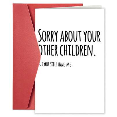 1pc Funny Parent Birthday Or Holiday Card - Sarcastic Funny Birthday Message, - Minimalist Funny Greeting Card For Mom & Dad - Perfect For Mother's Day, Father's Day, Birthdays - Funny Family Gifts For Parents, Funny Fathers Day Gifts