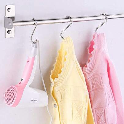 5 piezas Ganchos colgantes en forma de S de acero inoxidable de uso múltiple, ganchos sin costuras, ganchos multifuncionales adecuados para gabinetes, armarios, perchas, viajes, utensilios de cocina, ropa, baño