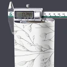 BVL 1卷，0.24毫米厚，白色素描花卉图案乙烯基壁纸，可剥离粘贴，可移除，防水防污，适用于家居装饰、卧室、厨房、客厅，自粘壁纸，墙贴 - 玉蘭 - 查看 10