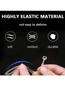 360° Rotatable Multi-Dimensional Adjustable Soft Silicone Universal Bluetooth Headphone Hook, Anti-Slip Sports Clip Replacement, Transparent - Multicolor - View 6