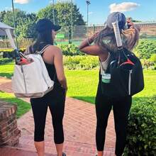 AYRES Tennis Backpack - Spacious Womens Tennis Padel and Pickleball Bag Quick-Access Racket Compartment Fits 2 Designer Tennis Bag Water-Resistant and Easy To Clean Makeup Pouch Included - Verde - Ver 5