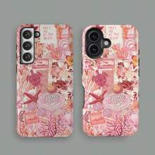 东海岸风格手机壳，美观大方，兼容 17/16/15/14/13/12/11 Pro Max、Galaxy S25/S24 Ultra 及其他型号 - 粉色 - 查看 2