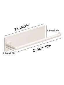 Giá đỡ khăn giấy nhà bếp từ tính, giá treo tường bên hông tủ lạnh, giá đựng đồ treo tủ, không cần khoan, dùng cho màng bọc thực phẩm và khăn giấy. - màu trắng sữa - Xem 13