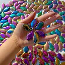 100克/200克金属色调朋克风马赛克材料，高温釉面鹅卵石形DIY工艺材料，适用于墙面、壁炉、台阶、花园景观马赛克颗粒，手工艺术工艺材料 - DDZY - 查看 5