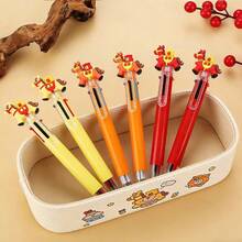 5支装可爱高品质迷你四色圆珠笔，便携可爱多色圆珠笔，适合日记本使用 - 彩色 - 查看 7