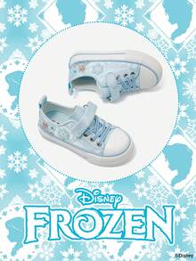 Disney 1 Pair Children's Authorized Collaboration Sports Shoes, Including Princess, Anna Princess, And Arendelle Princess Sports Shoes, Suitable For Daily, Holiday Sports And Outdoor Wear. Comfortable, Non-Slip, Durable And Breathable Soles - Baby Blue - View 2