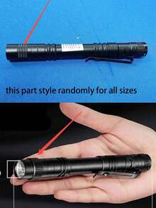 1支LED手电筒，高亮度便携防水迷你LED手电筒，带夹子，多功能便携式笔式手电筒，适用于露营、户外应急、钓鱼照明、露营配件 - 黑色 - 查看 11