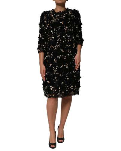 Dolce & Gabbana Embellished Lace Party Dress Women Black Dresses