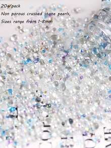 Serie azul Edición limitada de la atmósfera Estilo Ins Cuentas de arroz de vidrio Cuentas dispersas Pulsera y collar hechos a mano DIY a juego - Multicolor - Ver 42