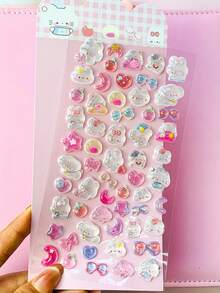 3D可爱贴纸手机壳装饰浮雕水晶趣味卡通贴纸，适用于杯子、文具盒、桌面装饰 - 新款3D仙鹤水晶贴纸 - 可爱飞鼠古风贴纸装饰 - 非常适合家居装饰、派对装饰、生日礼物 - 彩色 - 查看 9