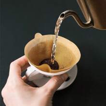 100 Count Cone Coffee Filters Unbleached Cone Filters Disposable Natural Paper Filter Compatible With Pour Over And Drip Coffee Maker Brown - 如圖所示 - 查看 3