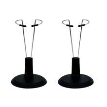 [Minimalist Style] For Labubu Adjustable Metal Doll Stand | 12-15cm Teddy Bear/Action Figure Display Stand, Black/White Base, Portable Photography Prop (Multiple Angle Fixation + Plush Doll Storage Rack) - Multicolor - View 7