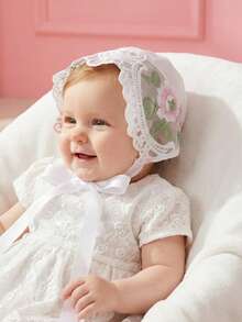 1pc Vintage Palace Style Embroidered Pink Retro Hat - 1PC - View 8