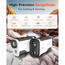 Golf Rangefinder with Slope - 1300/1500 Yards Laser Range Finder for Golf and Hunting 7X Magnification High-Precision Flag Locking Vibration Rechargeable IP54 Waterproof Built-in Magnetic Strip - 1500 años - Ver 3