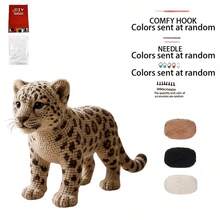 1 Set, Fierce Snow Leopard Crochet Kit For Beginners - Crochet Amigurumi Kit - Animal Crochet Set For Adult Beginner DIY, Includes Written English Crochet Instructions, Step-By-Step PDF Tutorial, Creative Gift For Easter, Valentine's Day - Contains All Necessary Materials - Mighty Snow Leopard - View 2