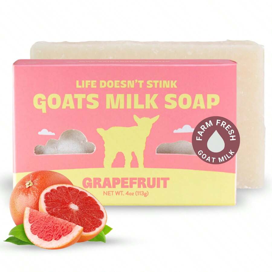 Organic Goats Milk Soap With Grapefruit Scent, 4 Oz Twin Pack - 黑色 - 查看 1