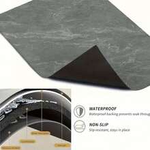 1pc High-End Gray Marble Texture Design, Warm Home Atmosphere, Diatomite, Non-Slip, Suitable For Washing Machine Cover Pad, Dryer Cover Pad, Coffee Machine Pad, Kitchen Countertop Pad. Multi-Purpose Household Mat - Sophisticated Gray Marble Texture Design In 3 Colors - View 10