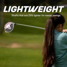 XD-J Golf Clubs Set Boys' and Girls' Junior Golf Set with Lightweight Graphite Shafts Hybrid Putter and Stand Bag - Rosa de 3 a 5 años - Ver 4