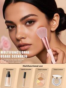 18件套化妆工具套装，包含：15支化妆刷+3个化妆海绵，一应俱全，新手友好 | 方便旅行携带，送礼佳品 | 新手/女性的完美之选 - 彩色 - 查看 4