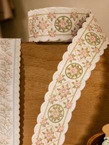 1 Cuộn băng dính trang trí giả thêu, thích hợp làm quà tặng, trang trí văn phòng, nhà cửa, đánh dấu, dán nhãn, trang trí lớp học, đồ chơi giải trí, sổ tay học sinh, vật liệu trang trí DIY sáng tạo theo phong cách cổ điển - Nhiều màu - Xem 10