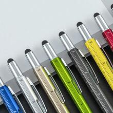 6-In-1 Multifunctional Metal Pen Tool With Ruler, Screwdriver, Spirit Level - A - View 2