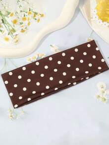 新款复古波点发带，时尚波点发饰，弹性瑜伽运动头巾时尚发带 - 彩色 - 查看 8