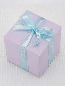 1PC Happy Birthday Ribbon, Pink Birthday Ribbon Used For Gift Packaging With Gold Foil Decorative Bow Packaging - Multicolor - View 11