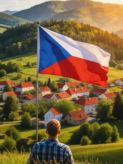 1개 체코 국기 90x150CM / 3x5 피트, 대형 체코 국기, 양면 디자인, 체코 파티 장식, 월드컵 축구 파티, 바, 정원, 실내 및 실외 장식, 휴일 축하에 적합