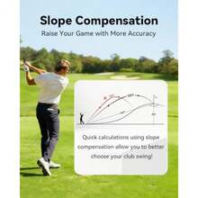 Golf Rangefinder with Slope 1200 Yards Laser Range Finder Golfing with External Screen Flag Pole Locking Vibration 6X Magnification Golf Accessories for Men - Blanco - Ver 6